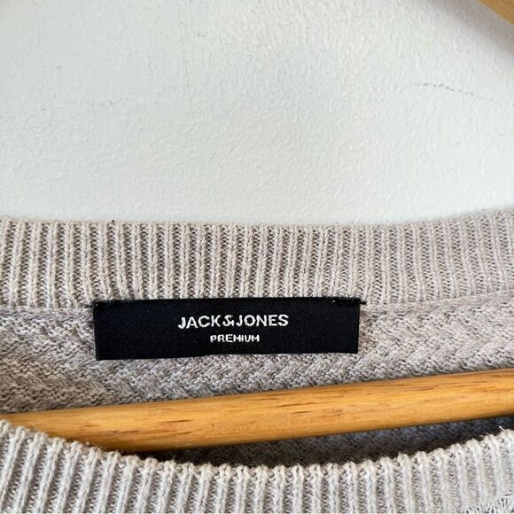 Jack & Jones Cream Crewneck Sweater - Picture 5 of 11